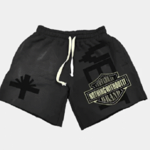 Vertabrae Double Emblem Shorts Black