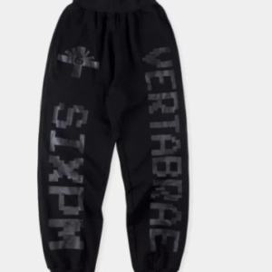 Vertabrae Double Logo Sweatpants Black