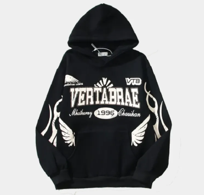 Vertabrae Logo Hoodie Black