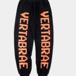 Vertabrae Logo Sweatpants Black & Orange