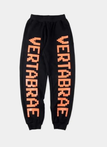 Vertabrae Logo Sweatpants Black & Orange Vertabrae Logo Sweatpants Black & Orange