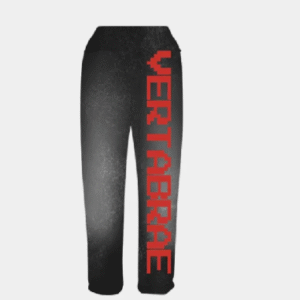 Vertabrae Logo Sweatpants Black & Red