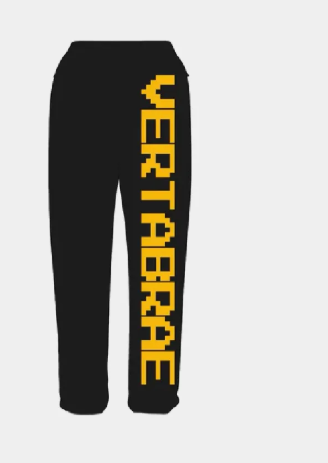 Vertabrae Logo Sweatpants Black & Yellow Vertabrae Logo Sweatpants Black & Yellow