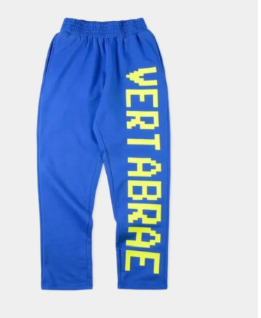 Vertabrae Logo Sweatpants Blue & Yellow Vertabrae Logo Sweatpants Blue & Yellow